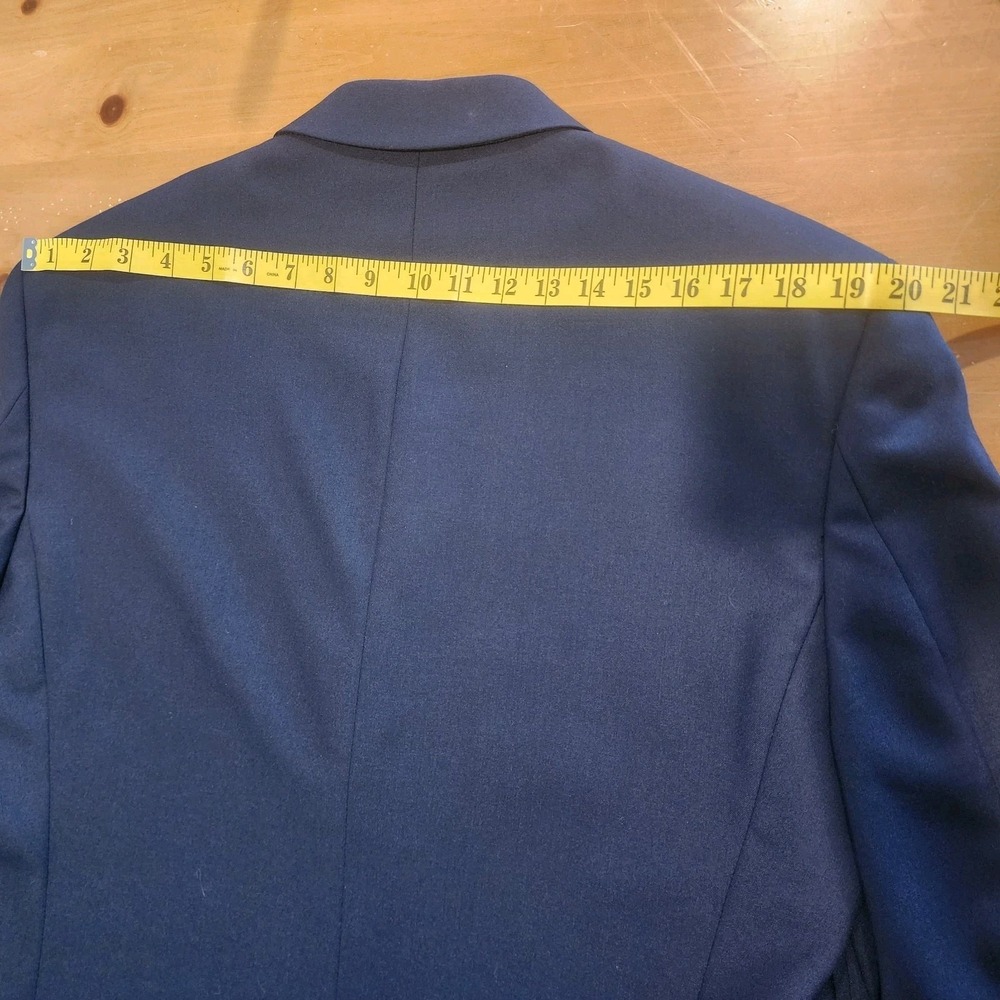 John Weitz Sport Coat Mens 42L Navy Wool Gold Buttons‎ Classic Career Preppy NEW - Picture 12 of 16